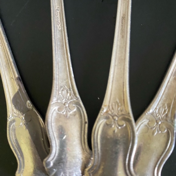 Vintage 4 National Silver Guildcraft Concerto 1944 MCM Regency Soup Spoon Set - Picture 10 of 13